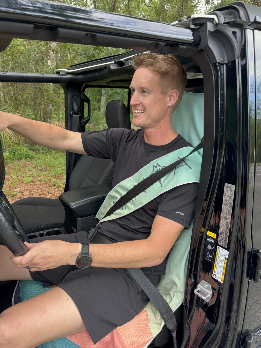 THE HydroGUARD-MICROFIBER SEAT & SEATBELT PROTECTOR - SUNRISE